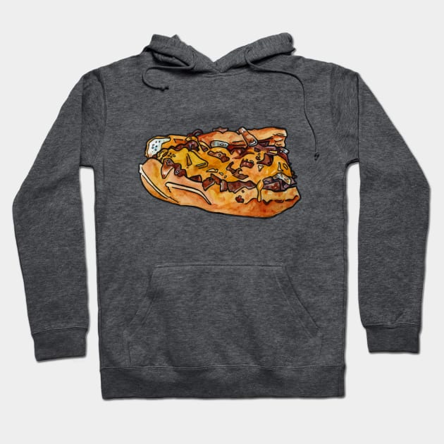 Philadelphia Cheesesteak Hoodie by JenTheTracy